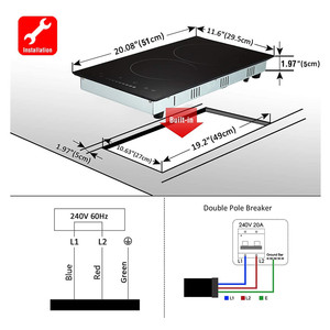 Encimera de cerámica de dominó de 30cm, Anafe estándar GS CB, electrodoméstico de cocina incorporado, estufa pequeña, novedad de 2023 - Product Image 3