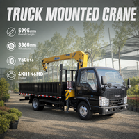 Camion-grue mobile 4x2 3.2T de marque japonaise, moteur Euro 6 de 140 CV, grue à flèche rigide pour chantier de construction et logistique de charges