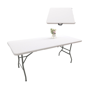 Senruihome Xách Tay Giá Rẻ <span class=keywords><strong>10</strong></span> Người 200Cm Vòng Nhựa Gấp Có Thể Gập Lại Bàn Tiệc Bàn Ăn Cho Khách Sạn Và Đám Cưới - Product Image 6