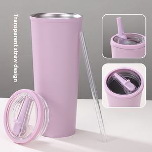 Portable 304 tasse à eau en acier inoxydable transfrontalier nouveau bureau pliant Tube d'aspiration grande taille vide thermique voiture nouvelle boisson - Product Image 4