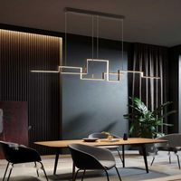Lustre moderne en aluminium certifié LED Art Déco pour salle de bain, salon, salle à manger, luminaire suspendu créatif, CRI élevé 90