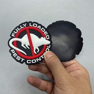 Custom Logo 3D Soft Heat Press Transfer <b>Transparent</b> Silicone PVC Rubber Patches with for Velcro Backing Flower Shape <b>Labels</b> for - Product Image 1