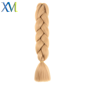 Cabello de ganchillo único para mujer negro de fibra <span class=keywords><strong>Extra</strong></span> larga preestirada sintética súper trenzada 165g 82 pulgadas - Product Image 4