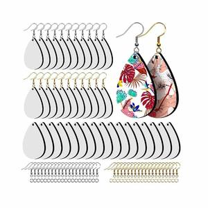 wholesale New Design custom sublimation transparent acrylic blank earring accessories