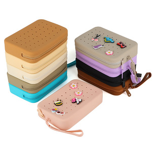 Trousse de toilette de voyage en silicone DIY avec trous, étanche, pour maquillage et cosmétiques - Product Image 4