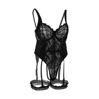 Combinaison sexy en dentelle pour femme, lingerie transparente, combinaison érotique, sous-vêtements ajourés pour femme, ensemble exotique pour soirée et club