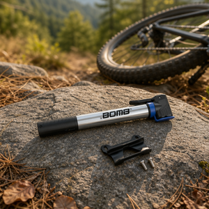 Pompe à vélo en aluminium BOMA 120 psi, outil de gonflage manuel avec adaptateur de buse pour le cyclisme - Product Image 3