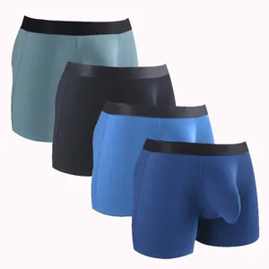 Slip Boxer lunghi da uomo con custodia fornitura diretta in fabbrica prezzo competitivo Design classico intimo da uomo Boxer lungo