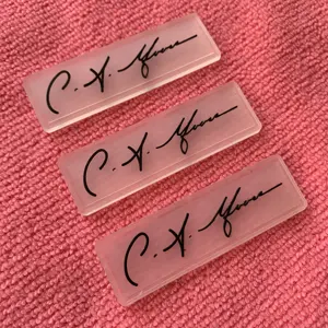 Étiquette en caoutchouc silicone transparente personnalisée, étiquette en caoutchouc imperméable avec logo privé pour <span class=keywords><strong>le</strong></span> cuir - Product Image 1