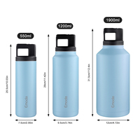 Ensemble de bouteilles d'eau assorties parent-enfant avec couvercle à paille, bouteille d'eau pour enfants, école, voyage, cadeau familial, gourde personnalisable avec logo