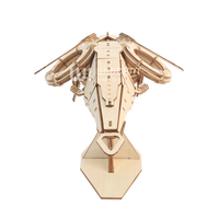 Modèle de vaisseau spatial 3D en puzzle, en bois découpé au laser, jouet éducatif, 51 à 100 pièces, unisexe, décoration d'intérieur, 8 ans et plus