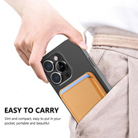 Magsafe Etui porte-cartes portefeuille pour Apple iPhone 16 15 14 13 12 Pro Max Plus Sac en cuir magnétique Adsorption Cover Accessory