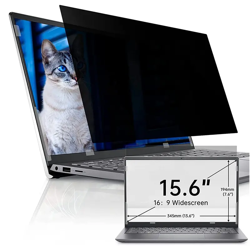 หน้าจอแล็ปท็อปเพื่อความเป็นส่วนตัว15.6นิ้วสำหรับจอคอมพิวเตอร์16:9แบบถอดได้อุปกรณ์ป้องกันความปลอดภัยที่เข้ากันได้กับ Lenovo HP Dell ThinkPad