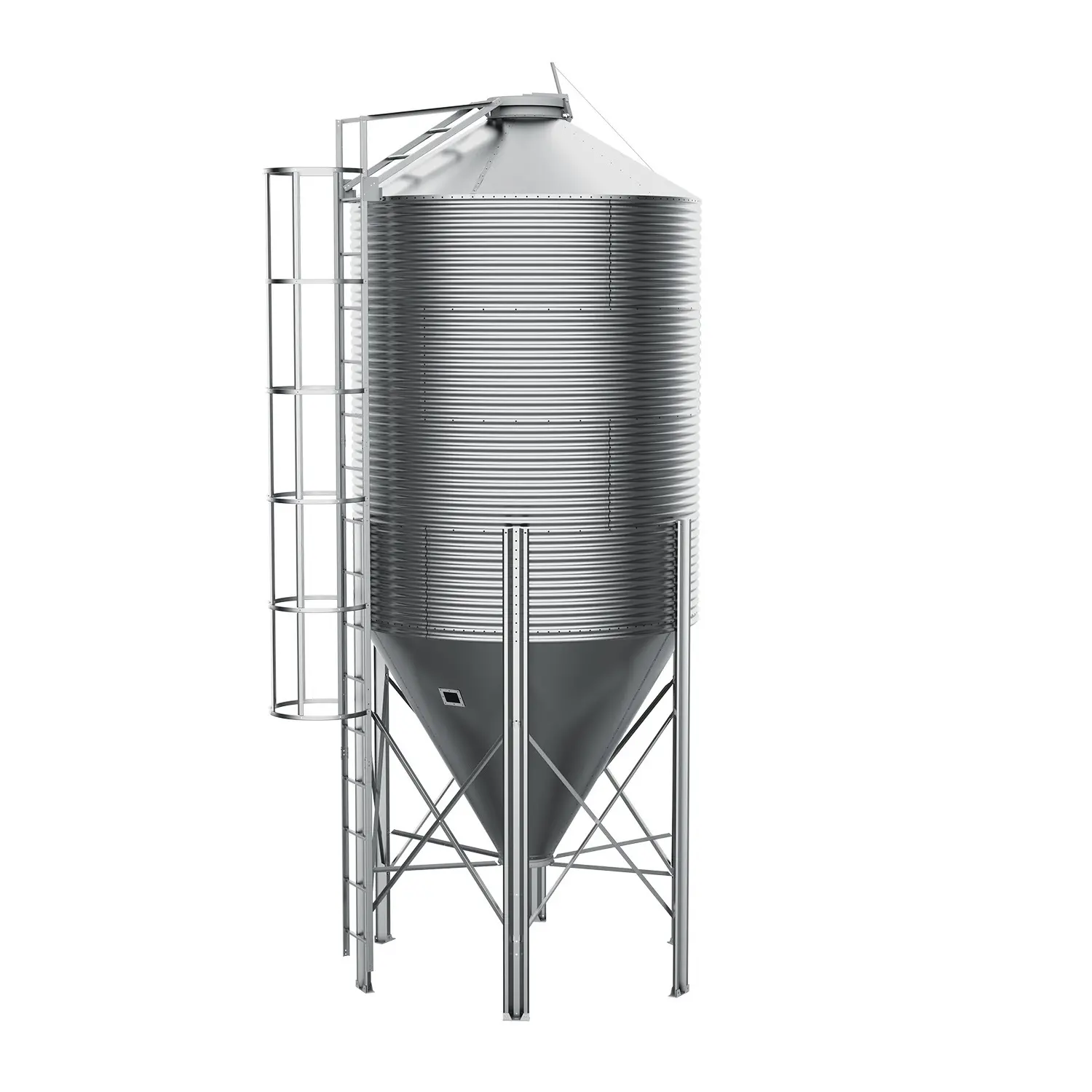 275g grão galvanizado armazenamento de grão de silo animal alimentação silo para fazenda de galinha de porco