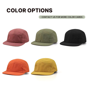 Bán Buôn Trống Chạy Mũ Ngoài Trời Năm Bảng Điều Chỉnh Thể Thao Camper <span class=keywords><strong>Cap</strong></span> Đồng Bằng Polyester Bông 5 Bảng Điều Chỉnh Hat - Product Image 6