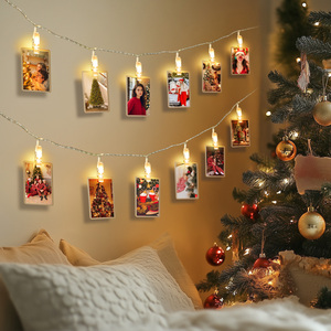 Aigostar 2M 10LED stringa di luci calde lucine bianche con 10 morsetti foto e telecomando appesa stile per feste - Product Image 2