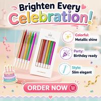 Bougies d'anniversaire au design minimaliste électroplaqué, numéros fins allongés en forme de crayon, bougies courbées en forme de petit ours, flammes colorées