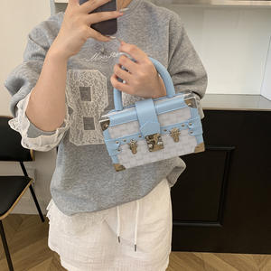 Sac de boîte de mode exquis nouveau sac à bandoulière de couleur unie pour femmes sac de messager à la mode - Product Image 3