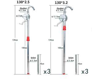 Pompe SB en aluminium rotatif à main huile carburant Diesel manuel baril pompe à tambour pour tambour 200L - Product Image 5