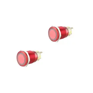 Chinakel anahtarı ışıklı push button dokunsal anahtarları 12v 5 pin 19mm led metal basma düğmesi