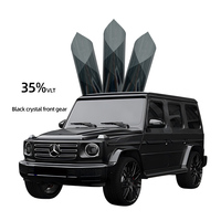 Película Solar Automotriz Nano Cerámica PET 35% VLT, Cristal Negro para Ventanas Delanteras, Privacidad, Anti-Amarilleo, Resistente a Rayos UV, Anti-Rayones, Ultra