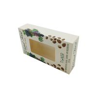 Boîte de nourriture d'emballage de boulangerie de chocolat de dessert de casse-croûte de papier blanc de fenêtre transparente personnalisée en gros