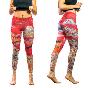Venta al por mayor Leggings de compresión Mujeres Levantamiento de glúteos Pantalones de yoga desnudos de cintura alta Leggings deportivos elásticos - Product Image 4