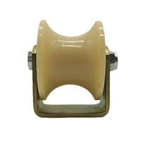 Roulette industrielle en nylon personnalisée roue à rainure en forme de U porte coulissante rails de voie roue rouleau en nylon solide