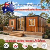 Maison mobile préfabriquée étanche de 20 pieds ou 40 pieds avec cuisine et salle de bain pour le marché australien, maison conteneur extensible