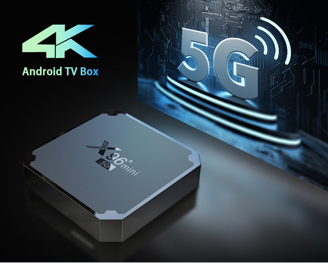 X96Mini 5G Android 9.0 Amlogic S905W4 4k 2.4G/5G Wifi 4K Media Player Live Tv Box Bigotvpro