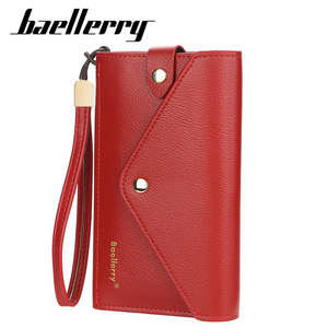 กระเป๋าสตางค์ใบยาวสำหรับผู้หญิงแบรนด์ Baellerry ทำจากหนัง PU แบบอเนกประสงค์ พร้อมซิปและสายคล้องข้อมือ สีพื้น ใช้ได้ทุกวัน - Product Image 5