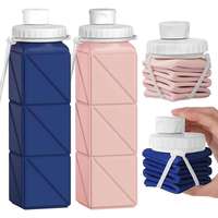 Botellas de Agua Plegables para Viaje, Ecológicas, Personalizables, de Silicona, Plegables, Portátiles, Ligeras, Reutilizables, a Prueba de Fugas