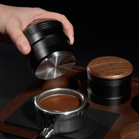 BANLEE Distributeur d'expresso à hauteur adaptative par gravité et tamper à main pour expresso calibré de 58 mm
