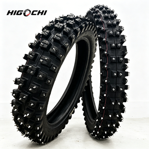 Neumático HIGOCHI 120/90-18 <span class=keywords><strong>con</strong></span> <span class=keywords><strong>Clavos</strong></span> Cuadrados Profundos, Neumático Profesional de Competición, Especialmente Diseñado <span class=keywords><strong>para</strong></span> <span class=keywords><strong>Hielo</strong></span>, Nieve y Lodo Extremos - Product Image 4