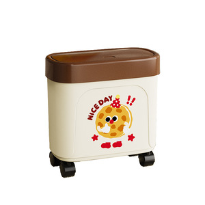 GREENSIDE Poubelle murale en PP pour bureau, maison, chambre, avec couvercle amovible, grande capacité, seau de rangement hygiénique, panier à mouchoirs - Product Image 3