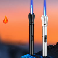 Briquet compact de style stylo à flamme rapide 2026, briquet gonflable à impact direct en métal résistant au vent