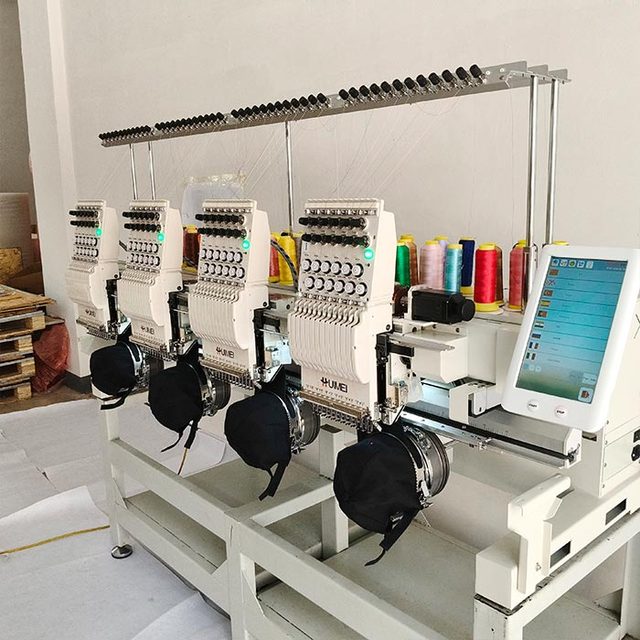 Industrial Use Automatic High Speed Cap t Shirt Flat Monogram Machine 4-head Embroidery Machine