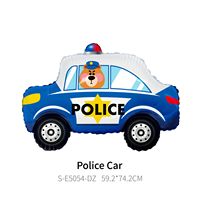 Cymylar Officier Ours Police Voiture Ballons Ambulance Camion Express Feuille Ballon pour Anniversaire Graduation Fête Décoration