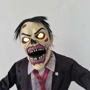 زومبي متحرك للهالوين مع إضاءة LED، ديكور شبح متحرك مخيف للحدائق الترفيهية والمنازل المسكونة - Product Image 3