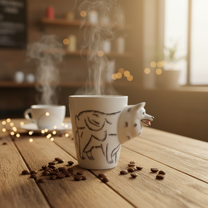 Vente flash Journée des enfants Tasse à café en céramique créative 3D avec poignée en forme de tête d'animal singe chameau chien <span class=keywords><strong>cheval</strong></span> Tasses personnalisées - Product Image 3
