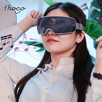 Masseur oculaire chauffant pliant intelligent à 8 points avec capacité de chaleur et Bluetooth
