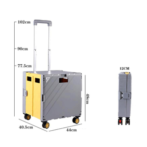 Carrito de Compras Plegable de <span class=keywords><strong>4</strong></span> <span class=keywords><strong>Ruedas</strong></span>, Económico, Pequeño, con Asiento, para Subir Escaleras, para Supermercado - Product Image 4