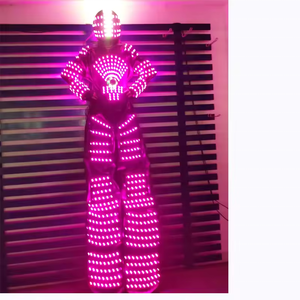 Ngực màn hình kỹ thuật số LED sàn Walker <span class=keywords><strong>Robot</strong></span> phù hợp với Đảng LED <span class=keywords><strong>Robot</strong></span> trang phục sân khấu quần áo dạ quang trang phục cho khiêu vũ hiệu suất - Product Image 4