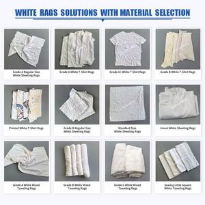 Paños de Limpieza de 10 kg, Paños Blancos de Algodón 100% Tipo Camiseta, Trapos de Algodón Blancos para Uso Industrial de Alta Resistencia - Product Image 6