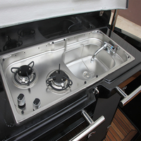 Certification CE 28FT Tube en PVC Coque en fibre de verre Fond en V profond Bateau de pêche rigide avec cuisinière à gaz et réfrigérateur