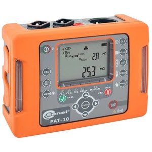 เครื่องทดสอบความปลอดภัย Poland Sonel Sa PAT-10 พร้อมแรงดันไฟฟ้า AC 50V-500V ความแม่นยำ 0.2% หน้าจอ LCD แบบมีไฟพื้นหลัง ความเร็วในการทดสอบ 3 วินาที II 600V - Product Image 2