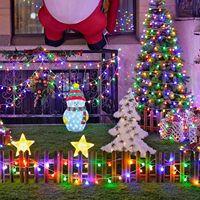 Guirlande lumineuse LED RGB multicolore givrée en forme de globe pour fête de Noël, terrasse, chambre d'enfant, décoration intérieure, avec télécommande, certifiée UL, à brancher