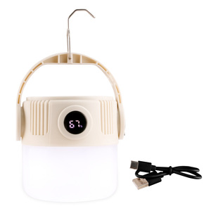 Linterna de Camping Recargable con Pantalla Digital, Lámpara LED Portátil para Tienda de Campaña con Gancho para Colgar, Lámpara USB para Exteriores - Product Image 1