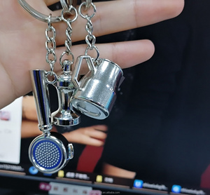 Accessoires de café portables porte-filtre expresso cadeau/<span class=keywords><strong>mousseur</strong></span> à lait pichet/doseur Barista café doseur porte-clés - Product Image 2