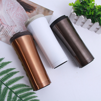 Taza Térmica de Acero Inoxidable 304 de Doble Pared de 16 oz con Impresiones Personalizadas, Taza de Café de Doble Pared, Taza para Camping